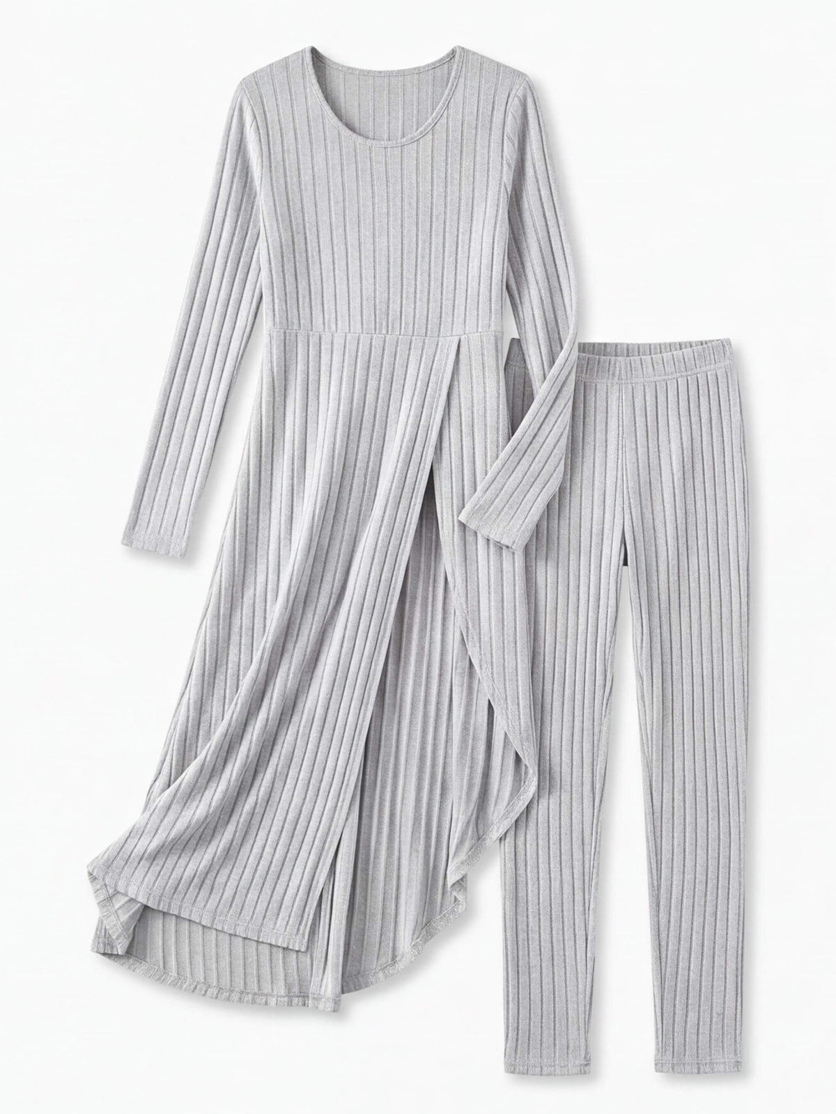 Women’s Ribbed Knit Two-Piece Set