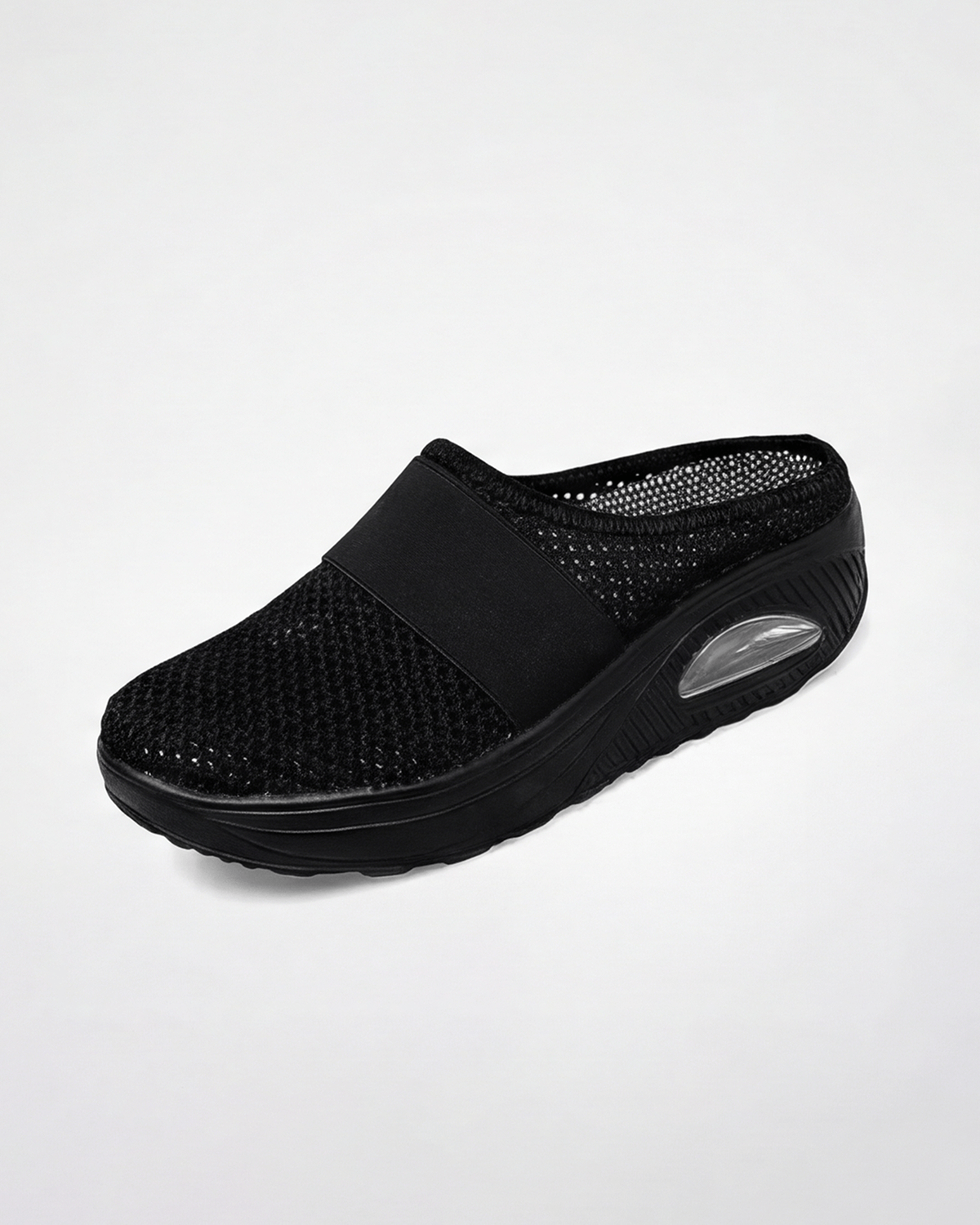 Women’s Slip-On Knit Mule Sneakers- Stretch Strap