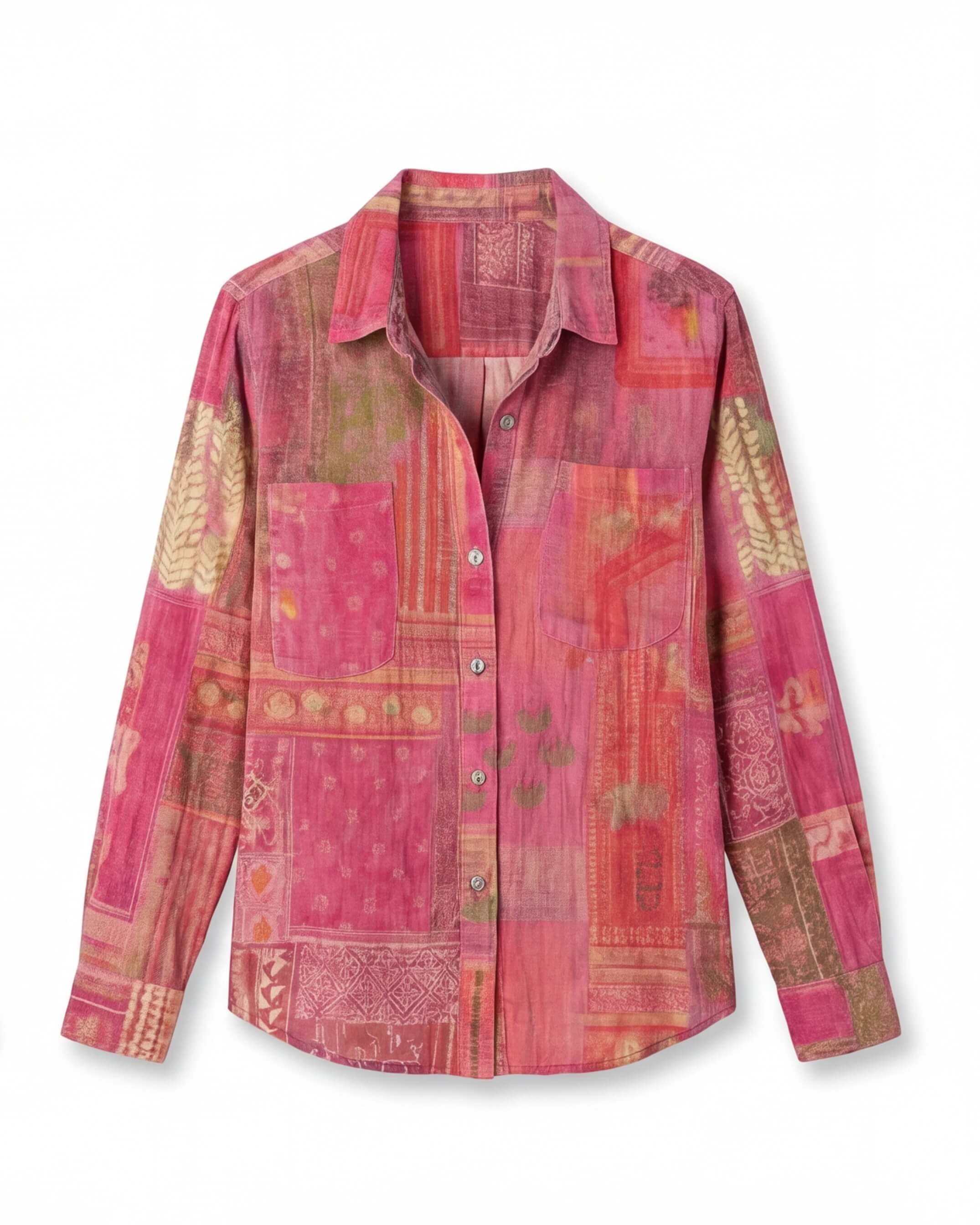 Women’s Top – Vintage Floral Printed Blouse