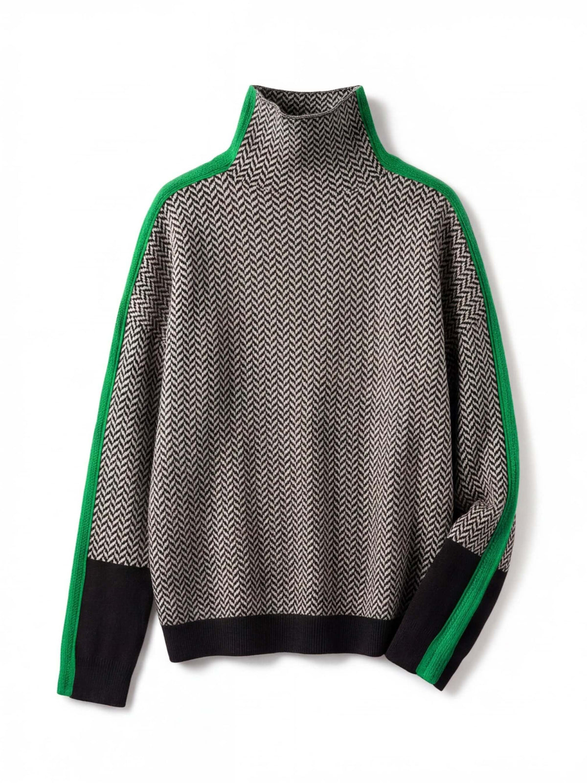Women’s Patterned Turtleneck Knit Sweater