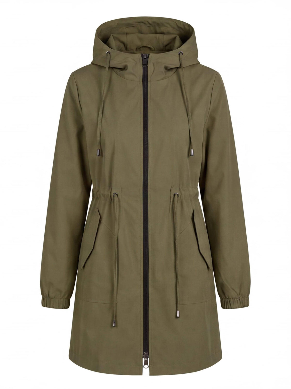 Women’s Hooded Drawstring Utility Jacket