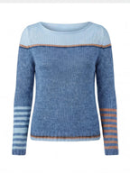 Women’s Striped Boat-Neck Knit Sweater