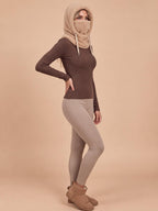 Women’s Plush Face-Cover Hood