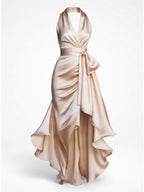 Women’s Halter Wrap Maxi Evening Dress