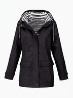 Women’s Hooded Rain Jacket with Utility Pockets
