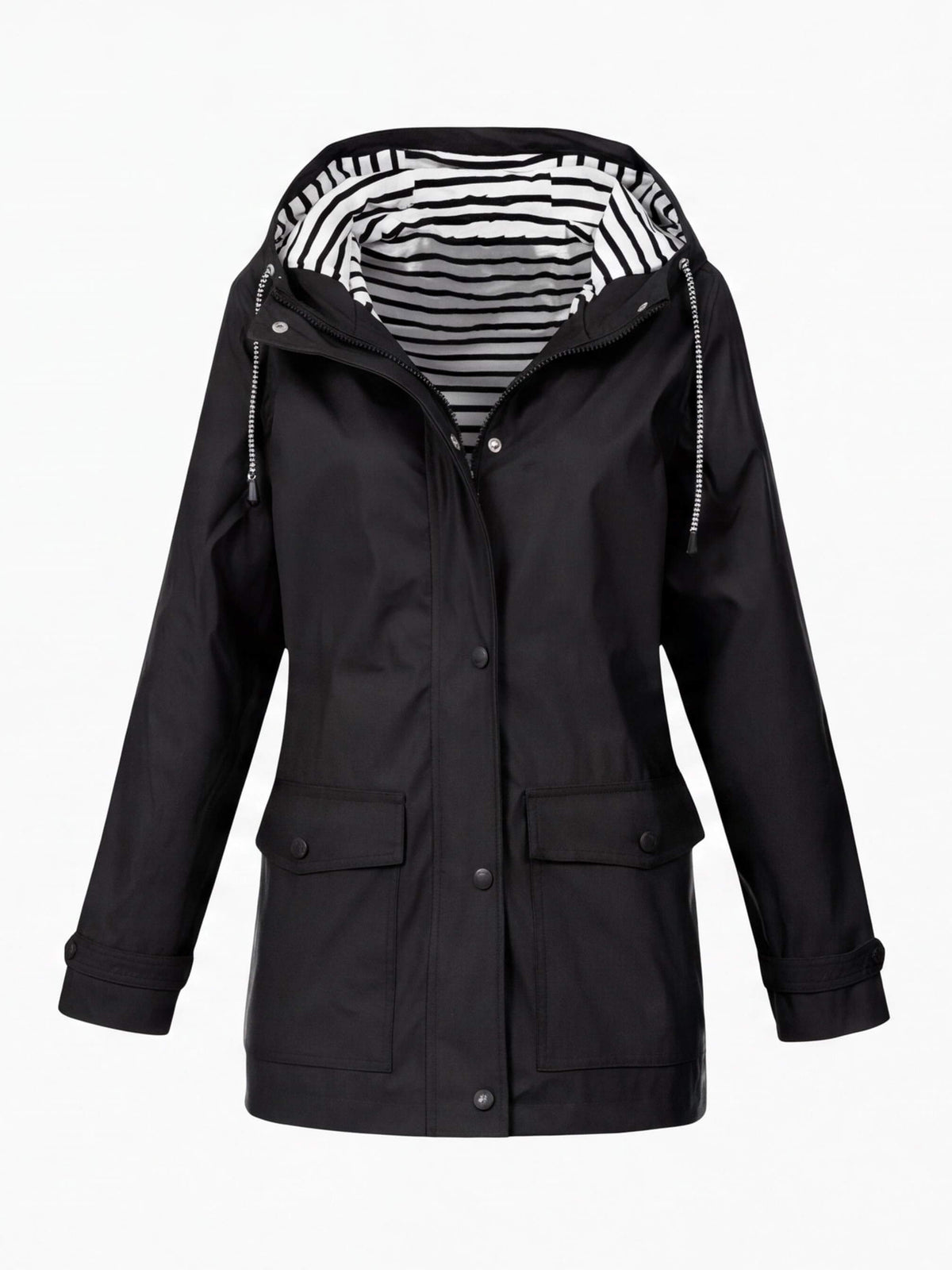 Women’s Hooded Rain Jacket with Utility Pockets