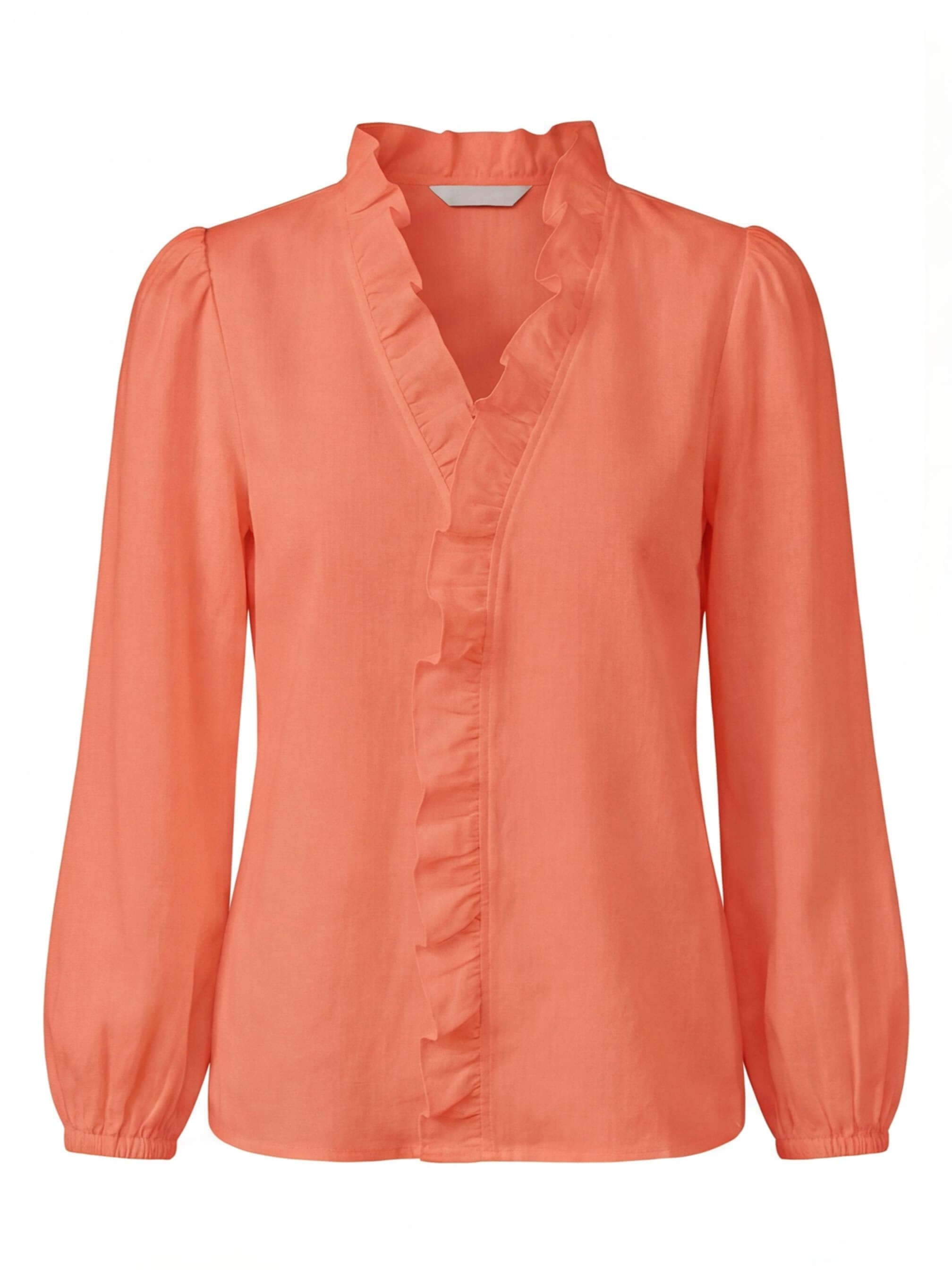 Women’s Ruffle V-Neck Blouse – Romantic Elegance & Modern Chic