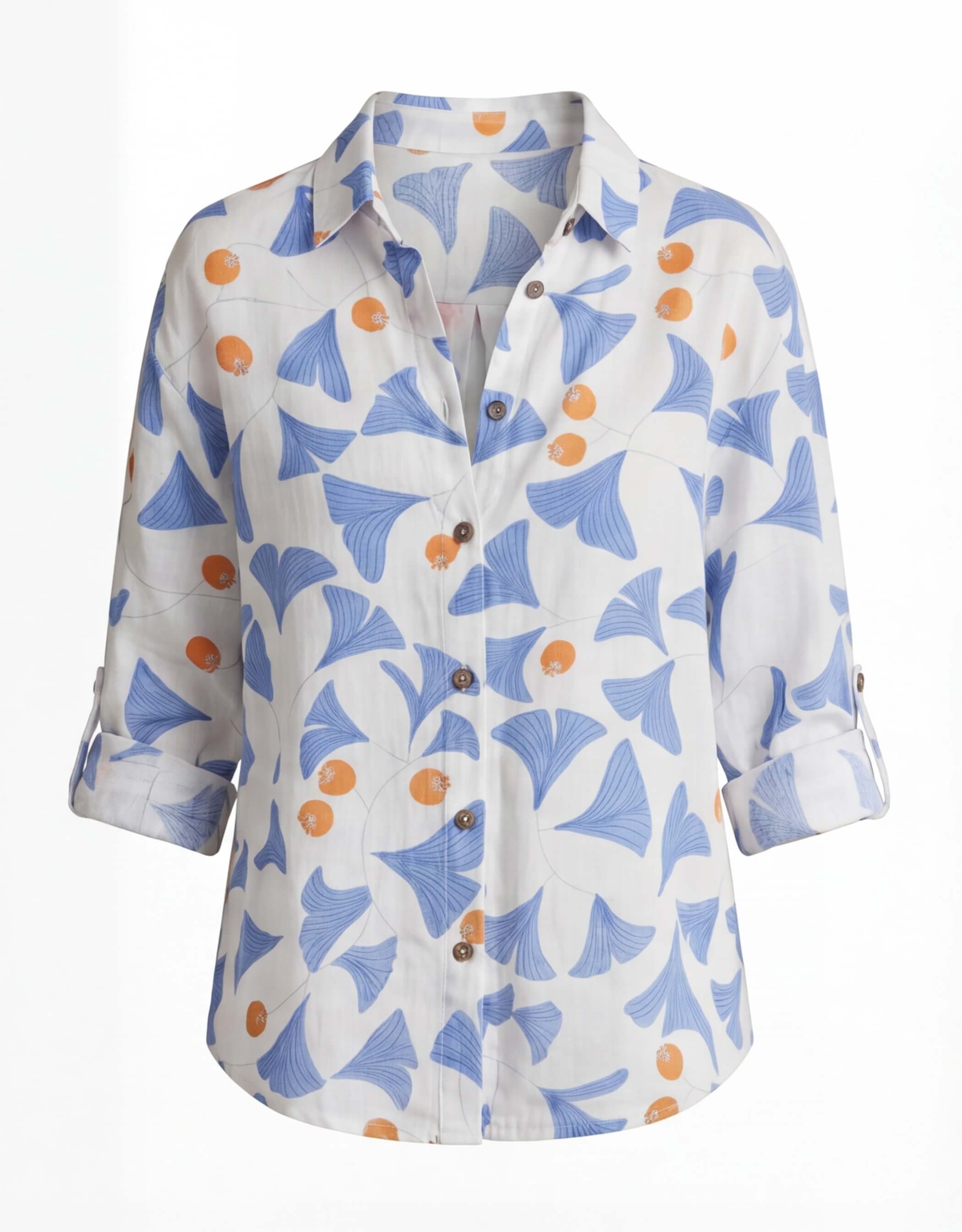 Women’s Floral Button-Up Blouse