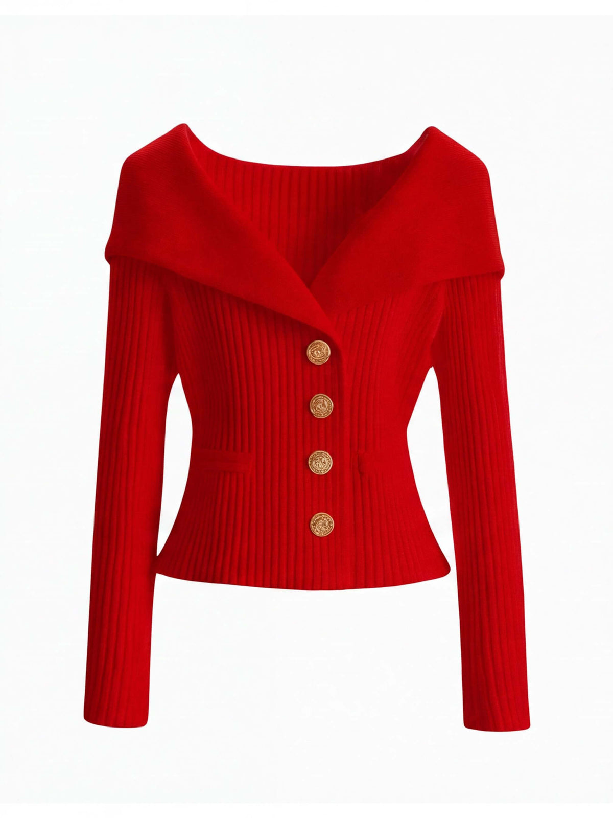 Women’s Ribbed Knit Button-Up Cardigan