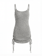 Women’s Dress – Knit Spaghetti Strap Mini Dress