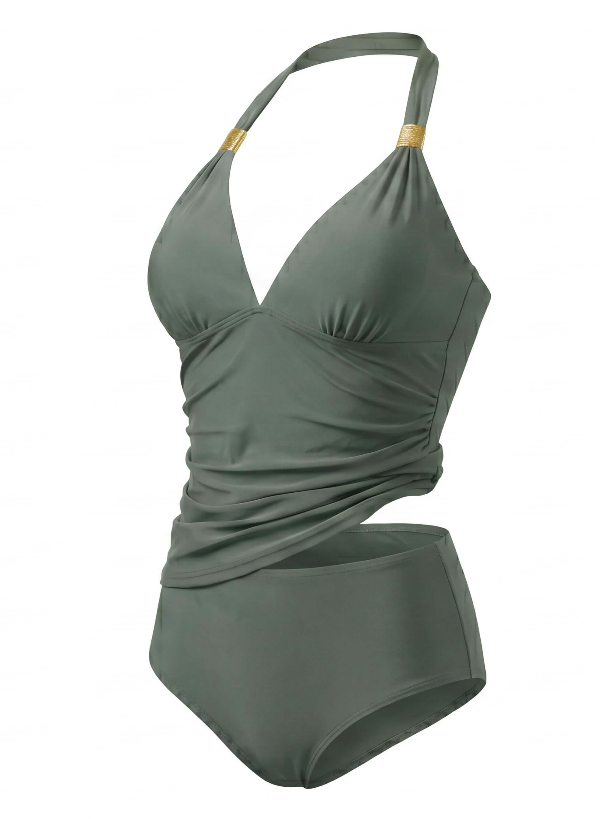 Women’s Halter Tankini Bikini Set