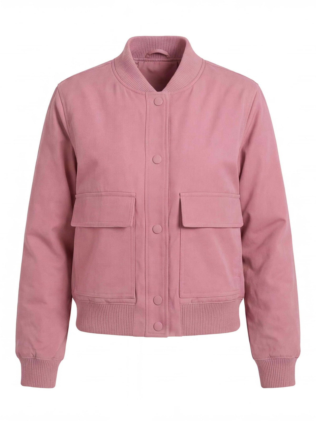 Women’s Utility Bomber Jacket with Snap Buttons