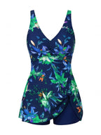 Women’s Floral Flounce Detail One-Piece Swimsuit