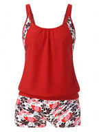 Women’s Floral Tankini Boyshort Bikini Set