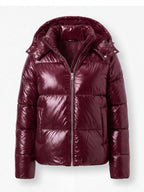 Women’s Hooded Quilted Puffer Jacket with Zip Front
