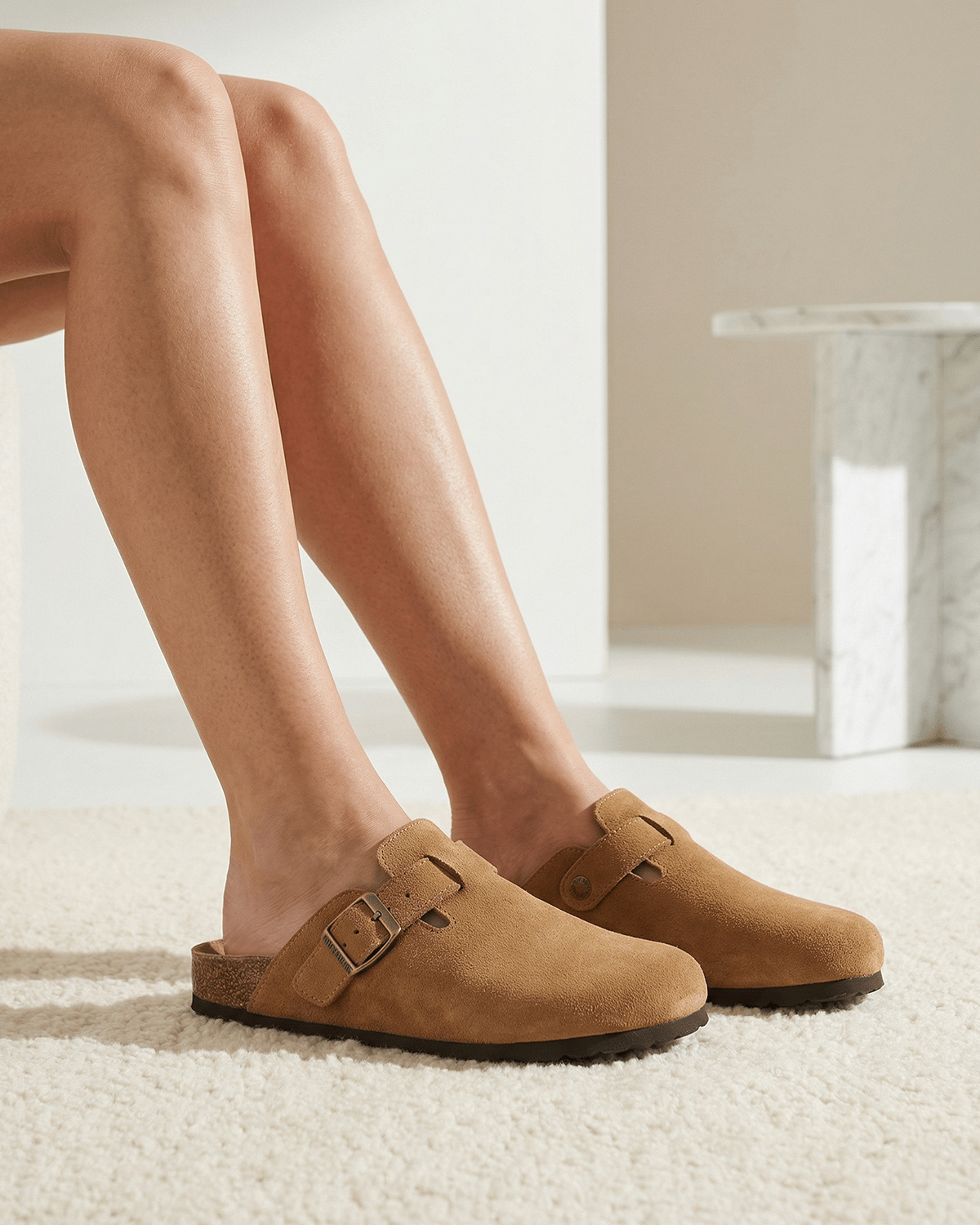 Women’s Flat Clogs- Buckle-Strap