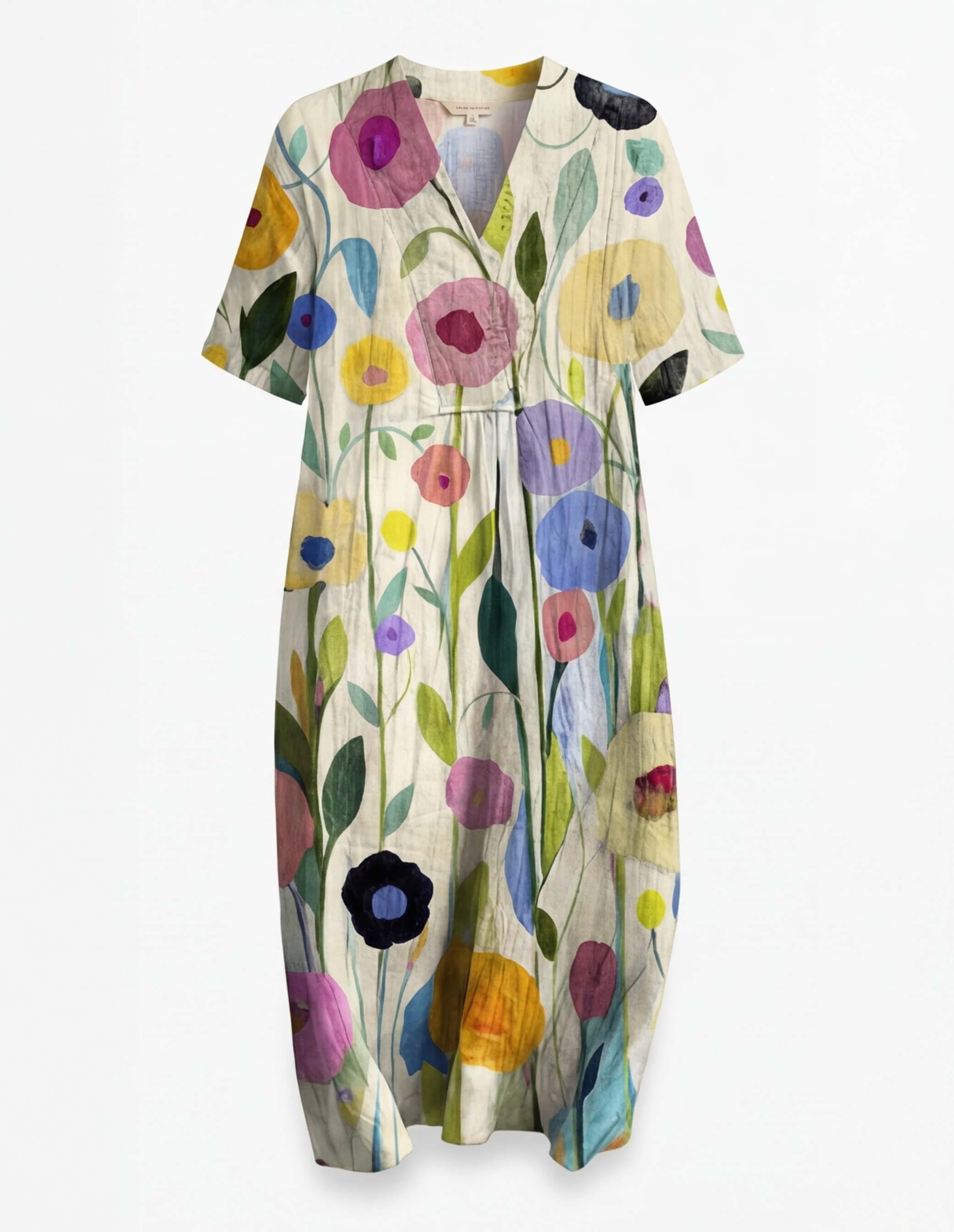 Women’s Floral Summer Dress – Lightweight Loose-Fit Midi