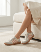 Women’s Low-Top Sneakers- Retro Lace-Up