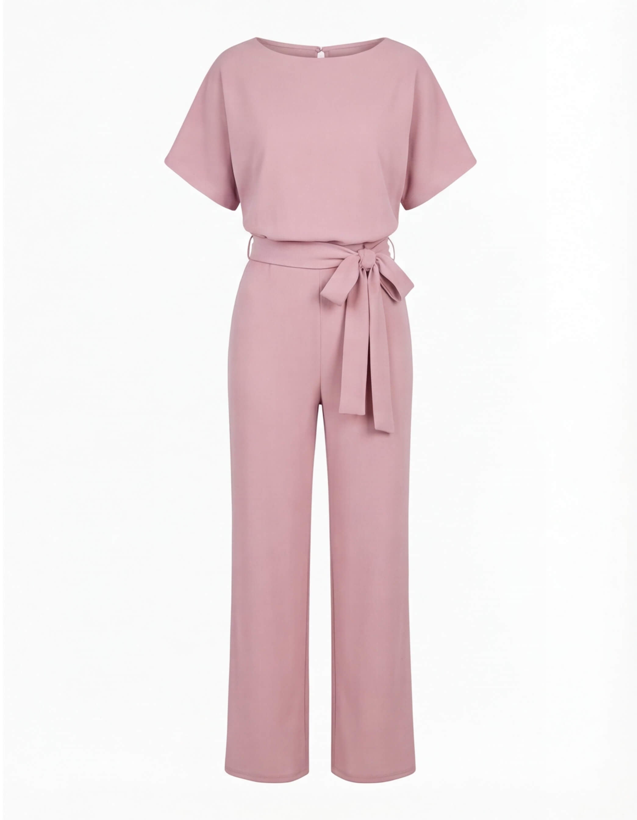 Women’s Jumpsuit – Tie-Waist Wide-Leg Jumpsuit