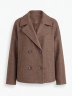 Women’s Double-Breasted Tailored Jacket with Wide Lapels