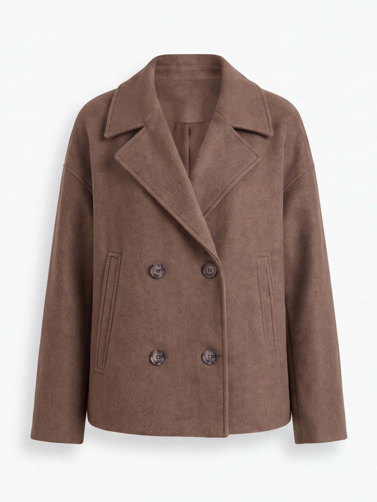 Women’s Double-Breasted Tailored Jacket with Wide Lapels