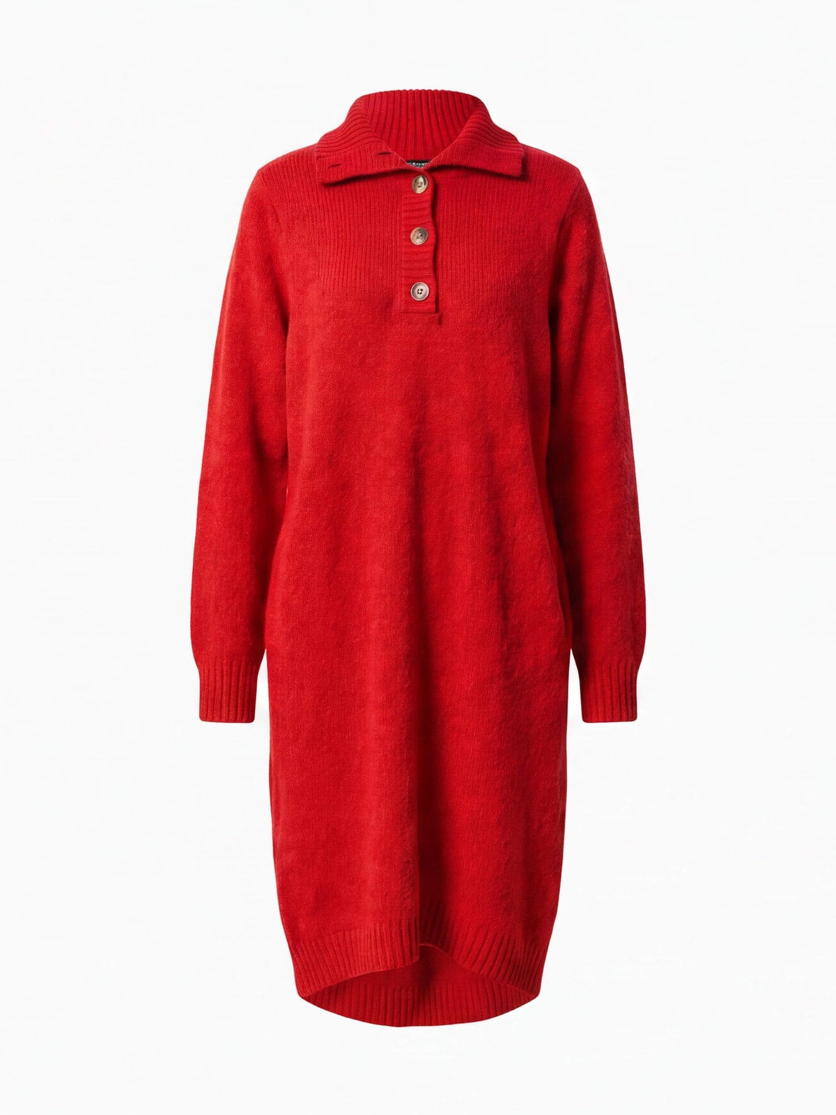 Women’s Knit Midi Dress with Button Front