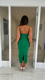 Isla Bow Front Bandage Dress – Green