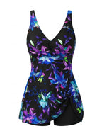 Women’s Floral Flounce Detail One-Piece Swimsuit