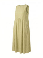 Women’s Dress – Embroidered Sleeveless Midi Dress