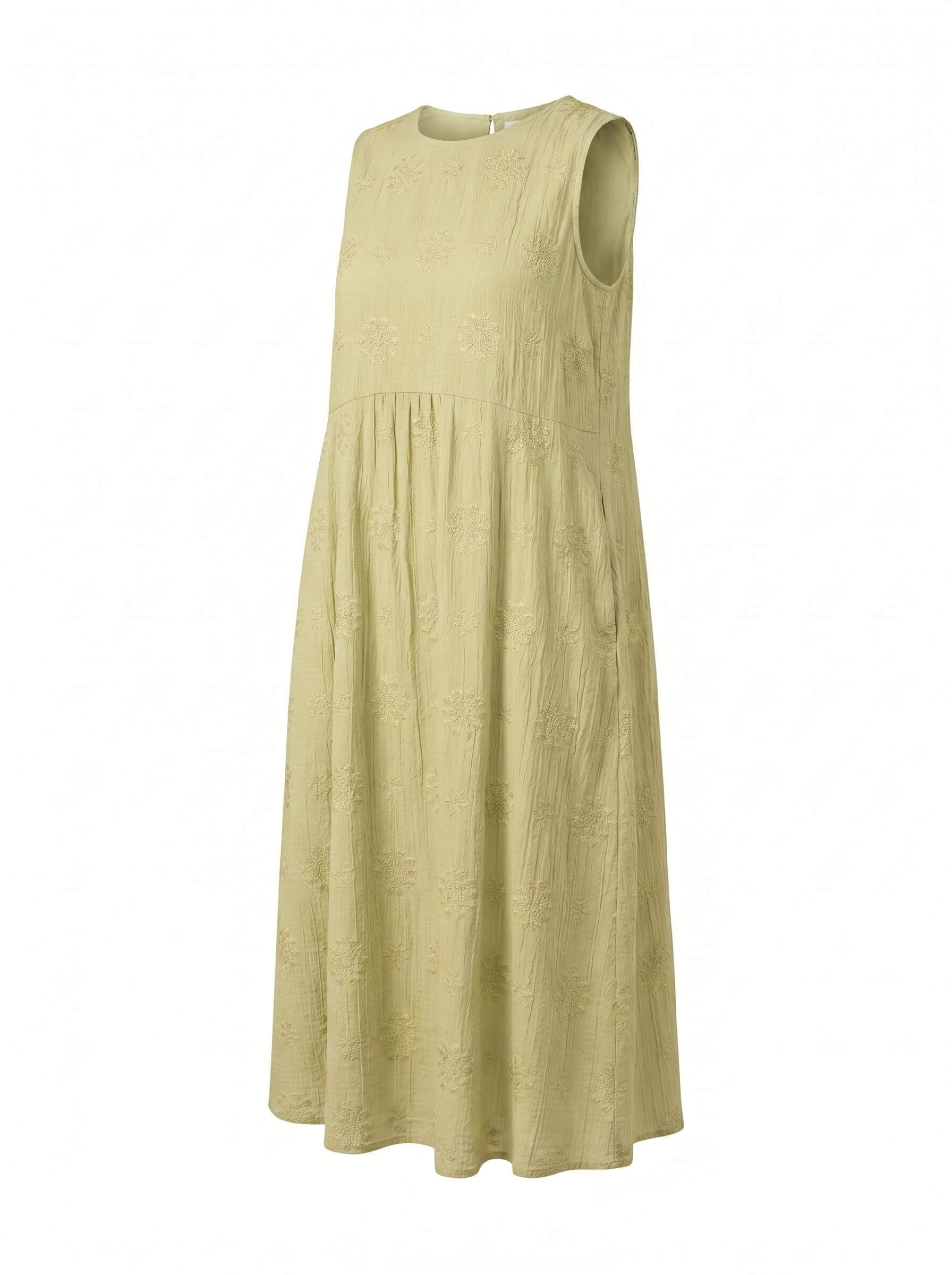 Women’s Dress – Embroidered Sleeveless Midi Dress