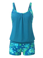 Women’s Floral Tankini Boyshort Bikini Set