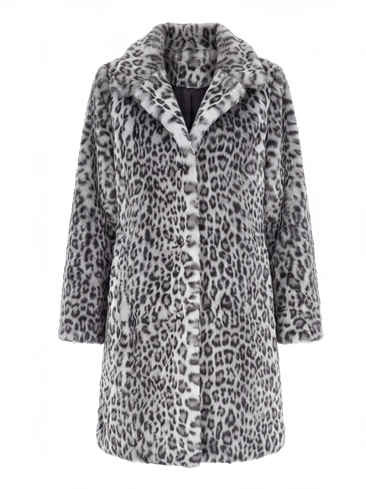 Women’s Leopard Print Faux Fur Coat