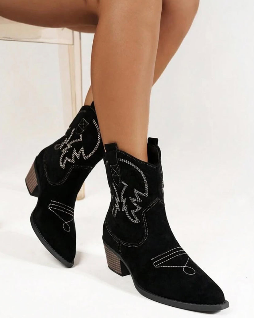 Sage Suede Western Boots