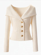 Women’s Ribbed Knit Button-Up Cardigan