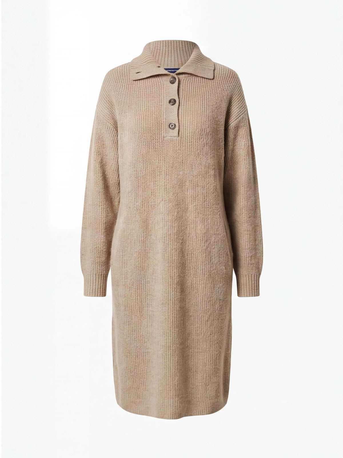 Women’s Knit Midi Dress with Button Front