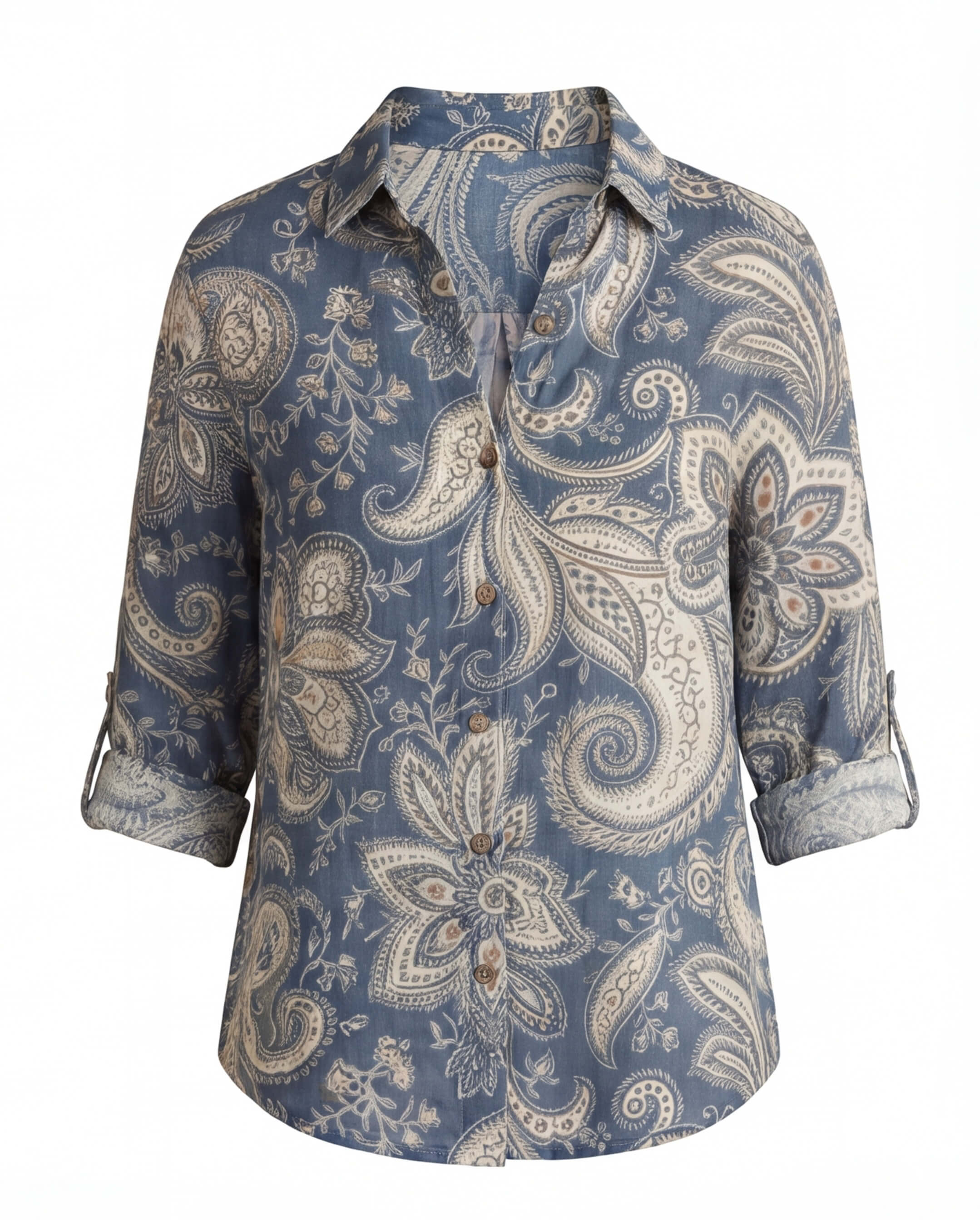 Women’s Floral Button-Up Blouse