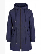 Women’s Hooded Longline Jacket with Drawstring Details