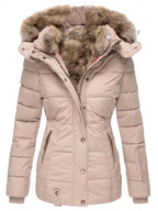 Women’s Hooded Fur-Trim Quilted Puffer Jacket