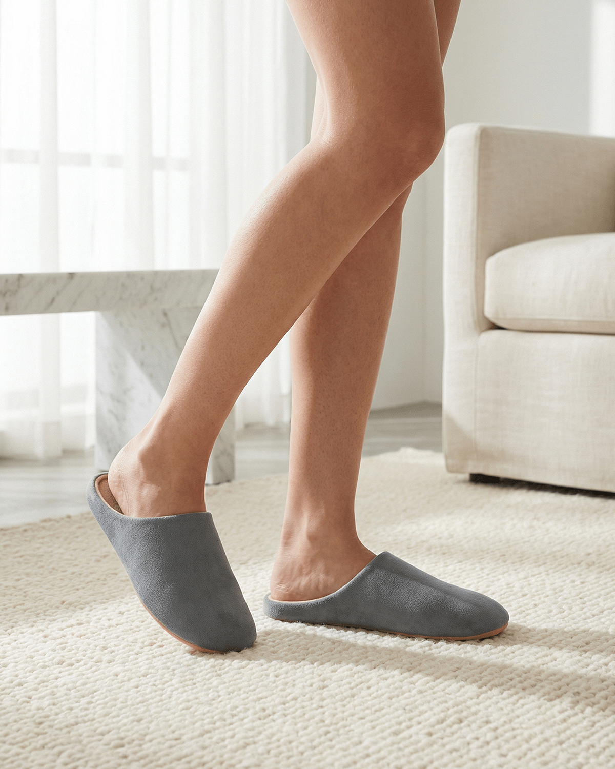 Women’s House Mules Cozy Slip-On- Closed-Toe