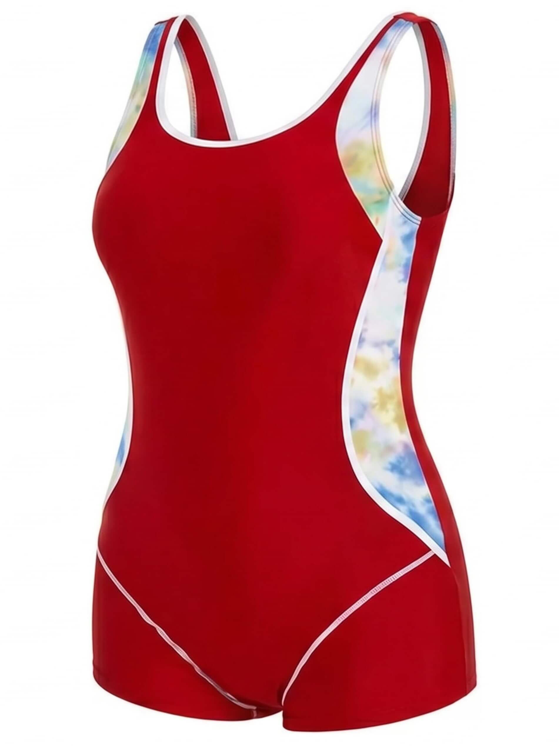 Women’s Plus Size Side-Panel One-Piece Swimsuit