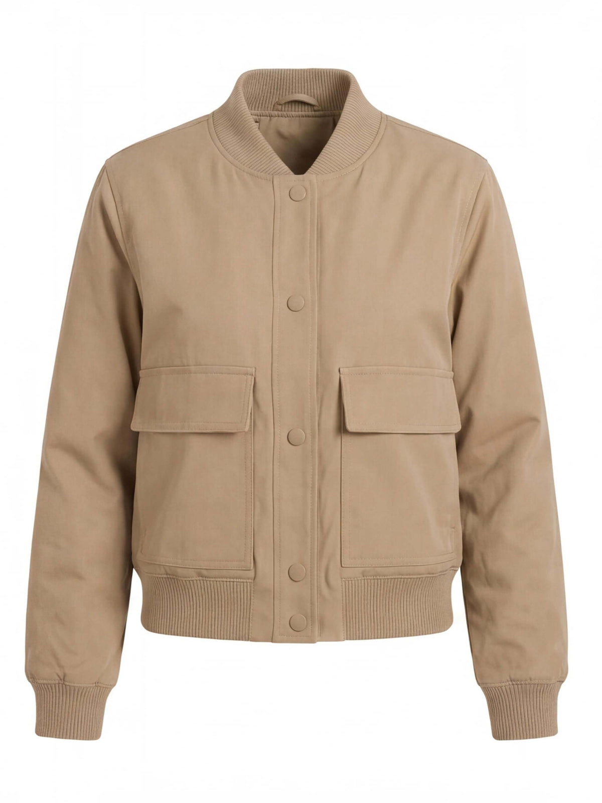 Women’s Utility Bomber Jacket with Snap Buttons