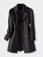 Women’s Double-Breasted Trench Coat with Wide Lapels