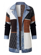 Women’s Denim Trim Button-Up Cardigan