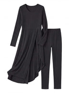 Women’s Ribbed Knit Two-Piece Set