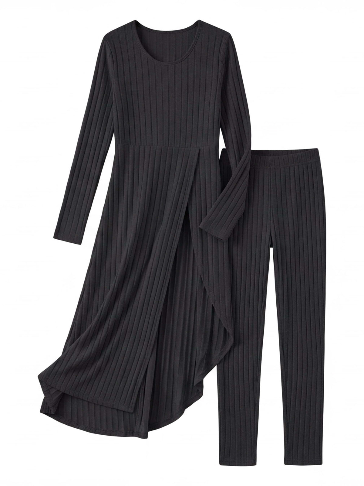Women’s Ribbed Knit Two-Piece Set