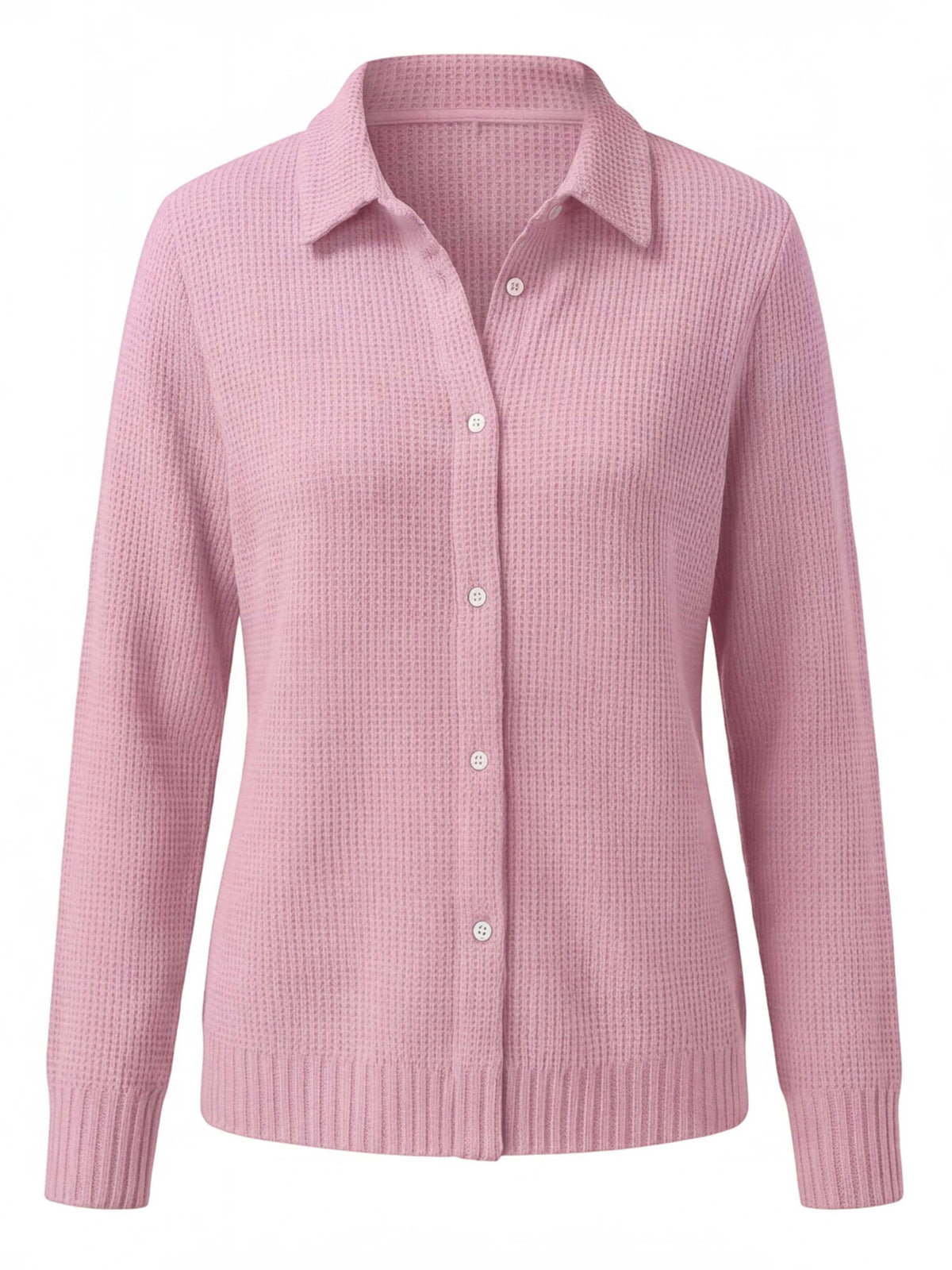 Women’s Textured Knit Button-Up Shirt
