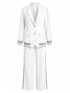Women’s Tailored Blazer and Wide-Leg Trouser Set