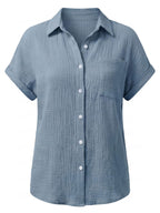 Women’s Relaxed Pocket Button-Up Shirt