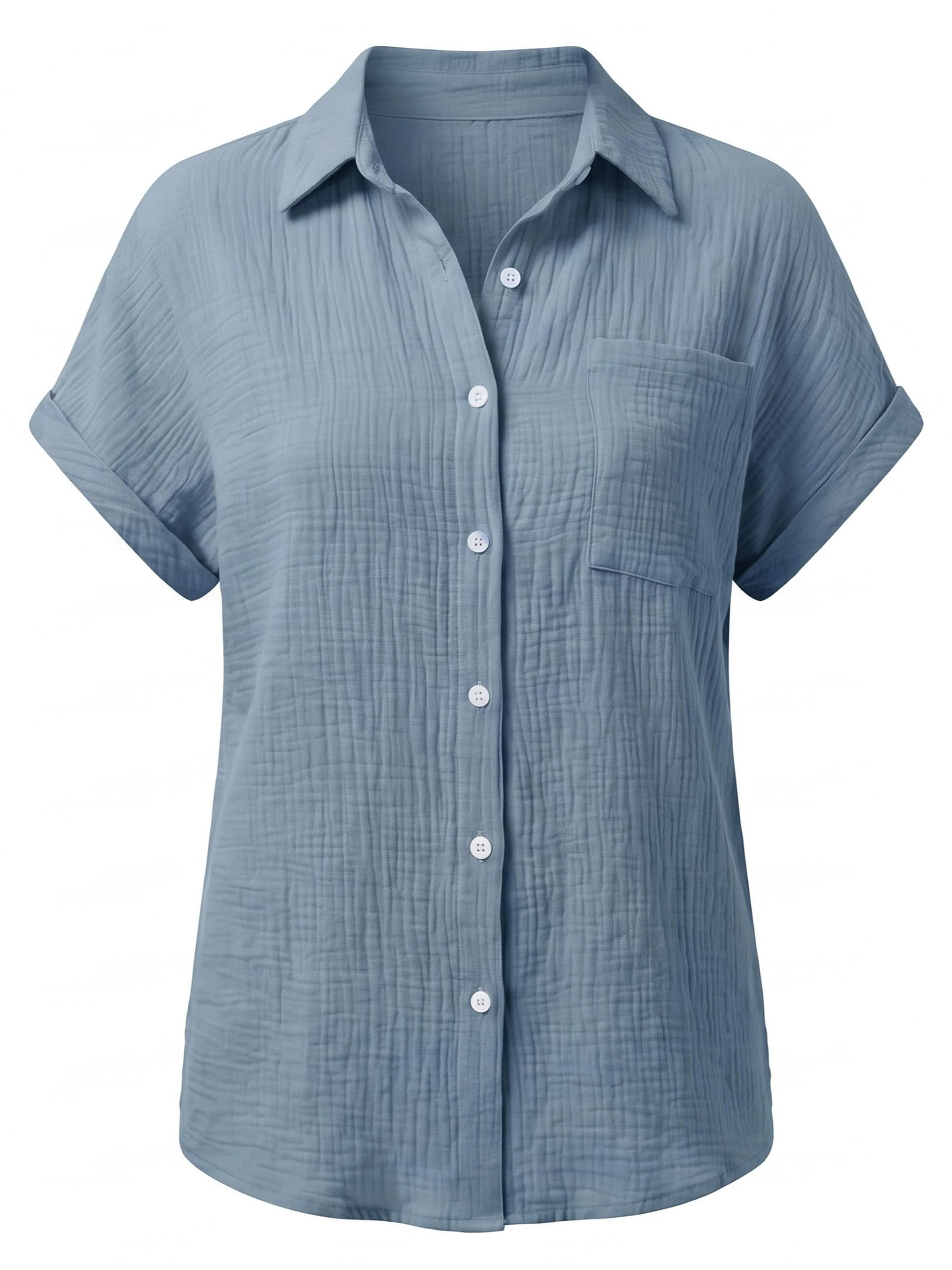 Women’s Relaxed Pocket Button-Up Shirt