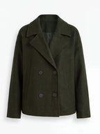 Women’s Double-Breasted Tailored Jacket with Wide Lapels